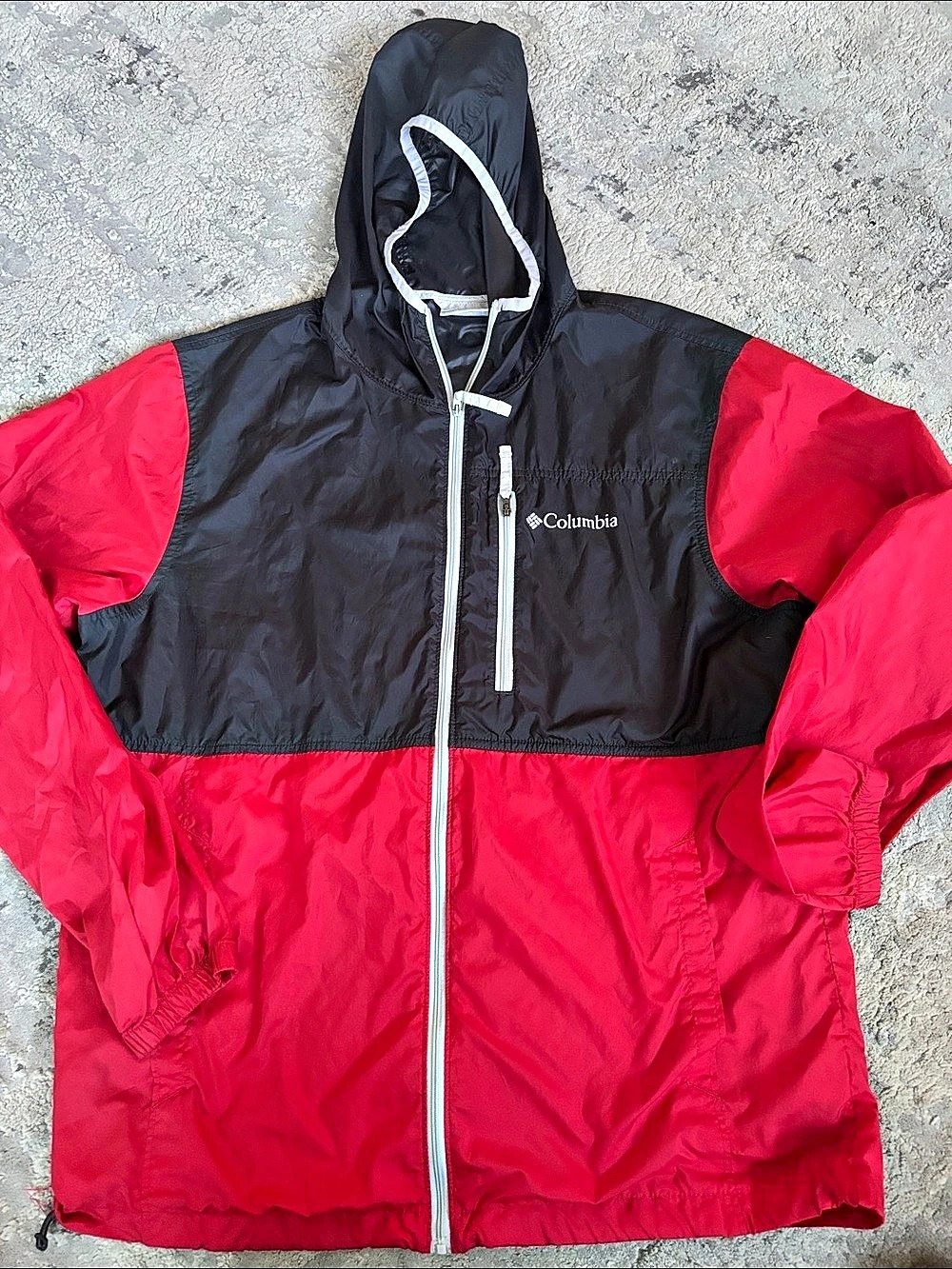 Columbia Color Block Hooded Jacket Size Medium